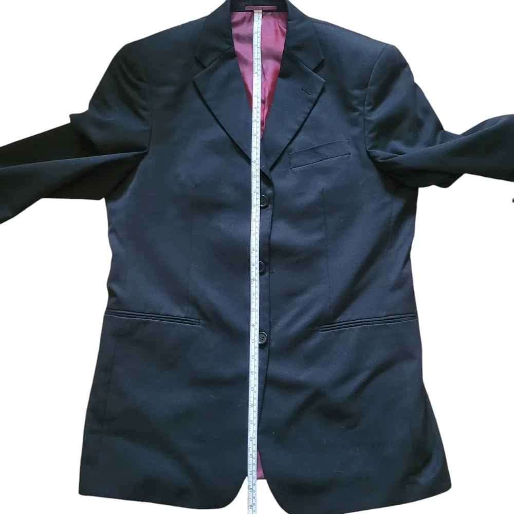Bellissino Black Single Breast Suit Jacket & Straight Leg Trousers, Size 40L - Picture 10 of 16